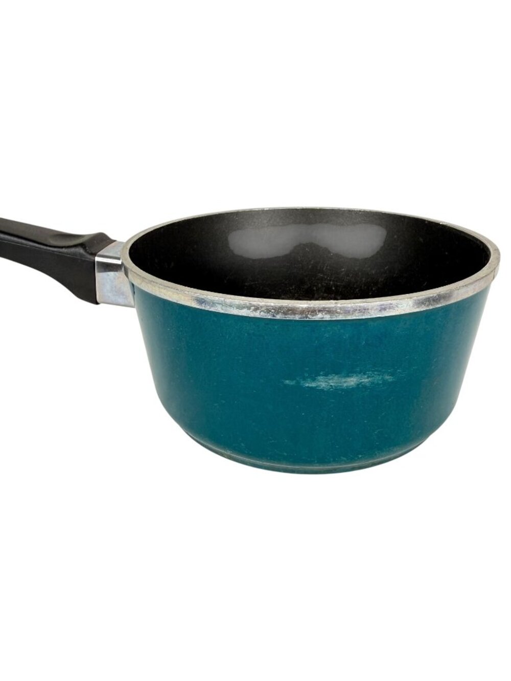2 Vintage Club Aluminum Teal Nonstick Sauce Pans With Lids 1 QT 2 Quart Cookware - Picture 15 of 16